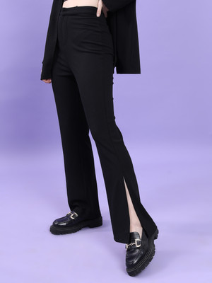 Tokyo Talkies Regular Fit Women Black Trousers