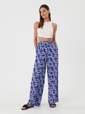 Sinsay Flared Women Multicolor Trousers