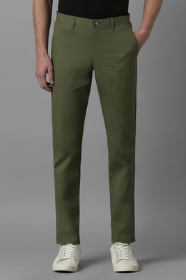 LOUIS PHILIPPE Slim Fit Men Green Trousers