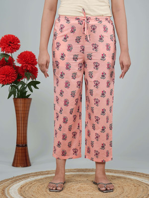 Aramya Comfort Fit Women Orange Trousers