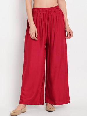 Go Gazab Regular Fit Women Maroon Trousers
