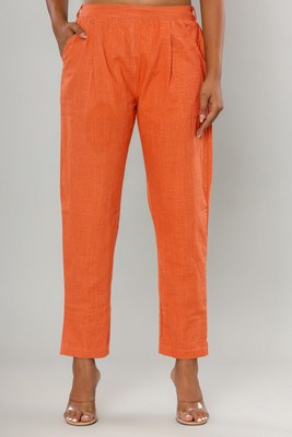 Vivan Enterprises Regular Fit Women Orange Trousers