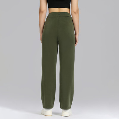 BlissClub Bare Butter Straight Pants - Tall Straight Fit Women Green Trousers