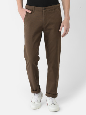 CRIMSOUNE CLUB Regular Fit Men Brown Trousers