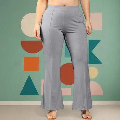 Squadfashion Comfort Fit, Regular Fit Women Grey Trousers