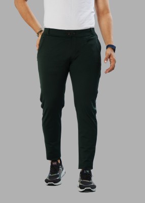 METRONAUT Slim Fit Men Cotton Blend Dark Green Trousers