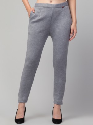 DIAMOND RUBY Regular Fit Women Grey Trousers