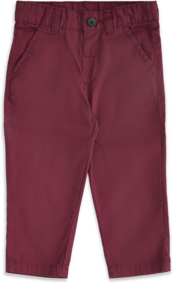 Pantaloons Baby Regular Fit Baby Boys Maroon Trousers