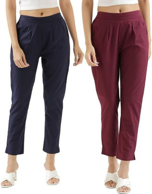 Dexus Regular Fit Women Blue, Multicolor Trousers