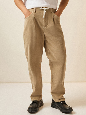 THE BEAR HOUSE Loose Fit Men Beige Trousers