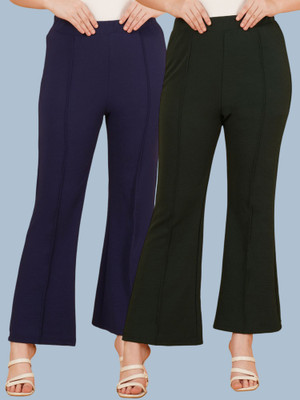 Kintu Parantu Regular Fit Women Blue, Green Trousers