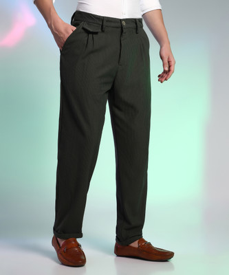 CAMPUS SUTRA Regular Fit Men Black Trousers