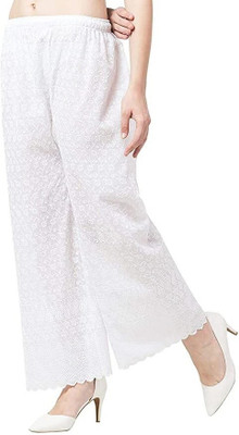 AMFABRICS Regular Fit Women White Trousers