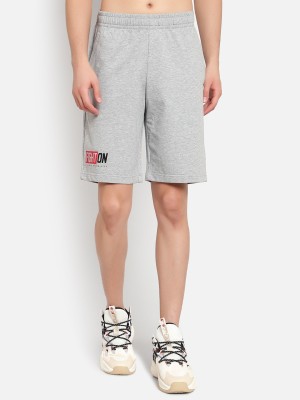 ANTA Self Design Men Grey Sports Shorts