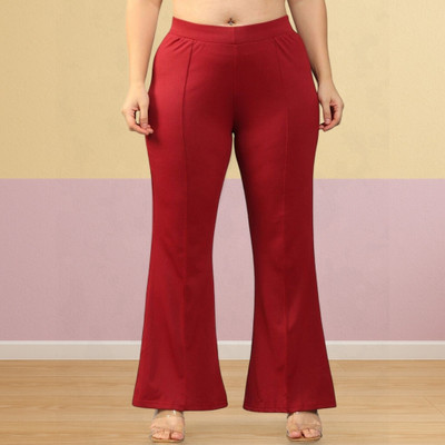 nitafashion Loose Fit Women Maroon Trousers