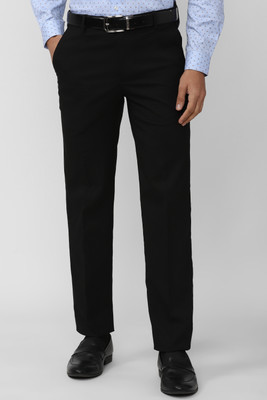 PETER ENGLAND Slim Fit Men Black Trousers