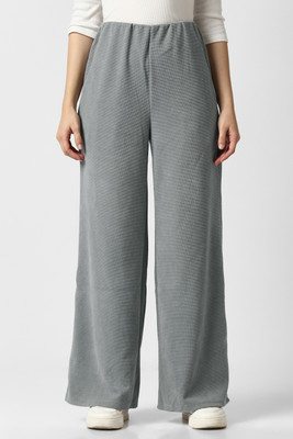 VAN HEUSEN Regular Fit Women Grey Trousers