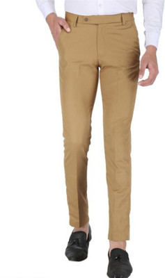 ABHIRAAM Regular Fit Men Brown Trousers