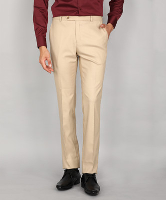 Raymond Slim Fit Men Beige Trousers