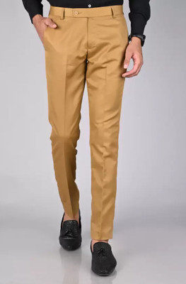 Sucheh Gwalior Slim Fit Men Khaki Trousers