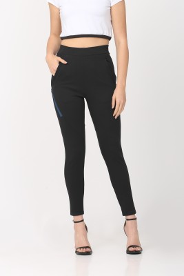 Rodya Regular Fit, Relaxed, Skinny Fit, Slim Fit Women Black Trousers