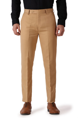 Maleno Slim Fit Men Khaki Trousers