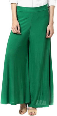 Skandas Trendz Flared Women Dark Green Trousers