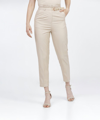 Tokyo Talkies Regular Fit Women Beige Trousers