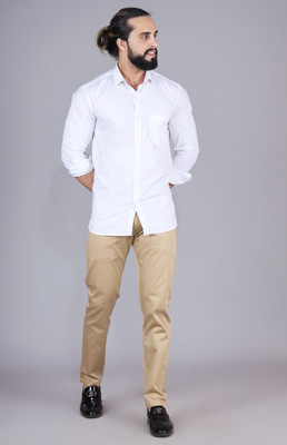 METRONAUT Regular Fit Men Khaki Trousers