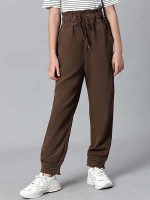 OXOLLOXO Regular Fit Girls Brown Trousers