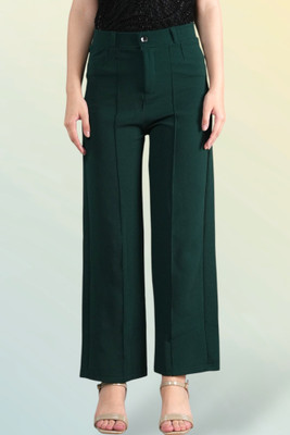 Payalfashion Regular Fit Women Green Trousers