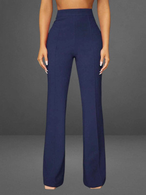 Squadfashion Comfort Fit, Regular Fit Women Dark Blue Trousers