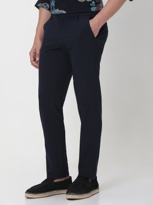 MUFTI Slim Fit Men Dark Blue Trousers