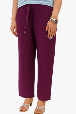 AyshaRR Loose Fit Women Purple Trousers