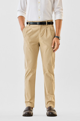 Snitch Straight Fit Men Beige Trousers
