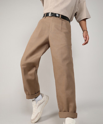CAMPUS SUTRA Regular Fit Men Brown Trousers