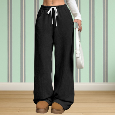 Jenil Fashion Relaxed Women Black Trousers