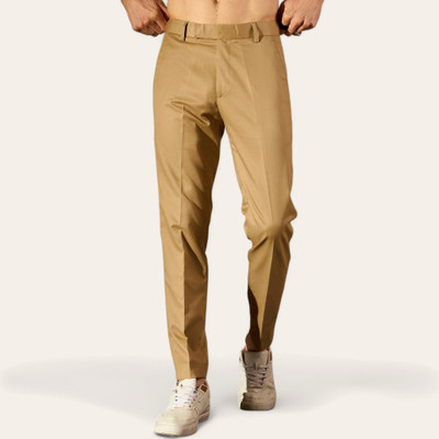 AXOLOTL Regular Fit Men Khaki Trousers