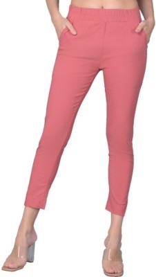 Comfort Lady Comfort Fit Women Pink Trousers