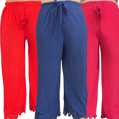 Ncoolzy Comfort Fit Women Pink, Red, Blue Trousers