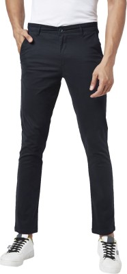 Byford by Pantaloons Slim Fit Men Dark Blue Trousers