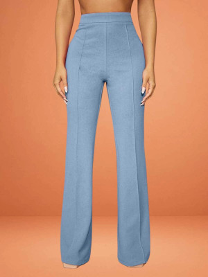 nitafashion Comfort Fit, Regular Fit Women Light Blue Trousers