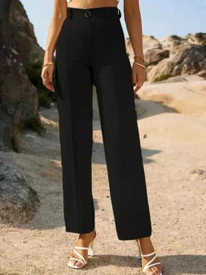 ZFX Regular Fit Women Black Trousers