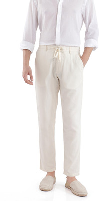 RARE RABBIT Regular Fit Men White Trousers