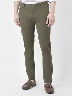 CRIMSOUNE CLUB Slim Fit Men Green Trousers