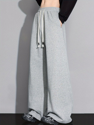 Dockstreet Loose Fit Men Grey Trousers