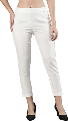 Femmora Comfort Fit Women White Trousers