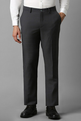 LOUIS PHILIPPE Slim Fit Men Grey Trousers