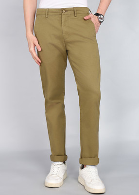 PETER ENGLAND Slim Fit Men Khaki Trousers