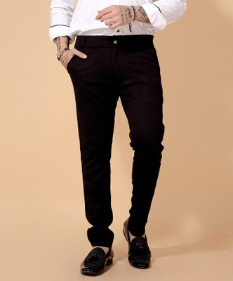 DVILLA Slim Fit Men Black Trousers